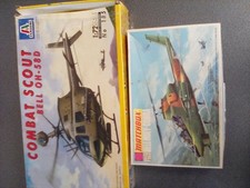 BELL HUEY-COBRA & ITALERI OH 58D COMBAT SCOUT 1/72 SCALE JOB LOT STARTED