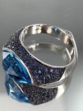 Designer Stephen Webster 18ct White Gold Topaz Sapphire Ring RRP £6500!!!