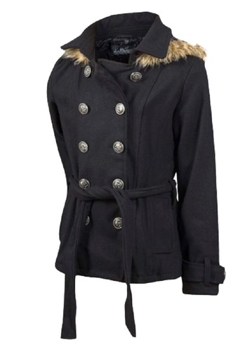 Girls black wool - black, blend