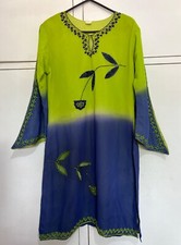 Indian Pakistani Thread and Sequin Embroidered Tye-dye Salwar Suit 3PC