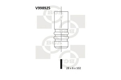 Bga engine valve v998925 - engine,