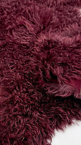 Genuine burgundy plum curly - burgundy,