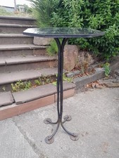 High Pub Bar Table Marble Top Metal Base  Attach To The Floor Cocktail Table 