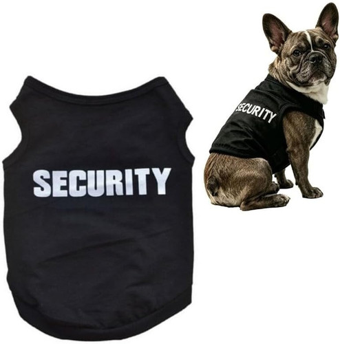 Small black security dog - small, vest