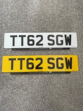 Audi TT Private Reg Number Plate Personal Registration TT62 SGW Cherished