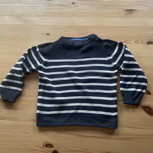Navy and white striped jumper - and,