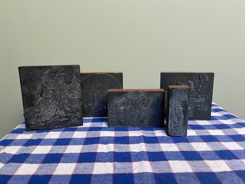Wood block printing stamps - wood,