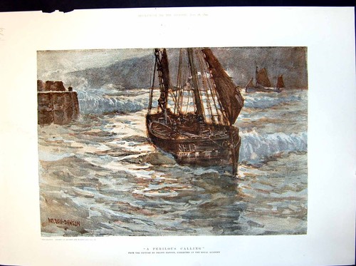 Antique old print - old,