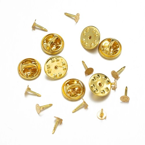 100pcs metal locking pin backs - metal,