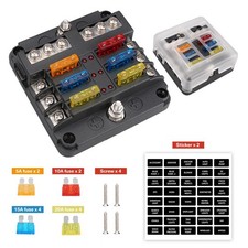 6 Way Blade Fuse Box Block