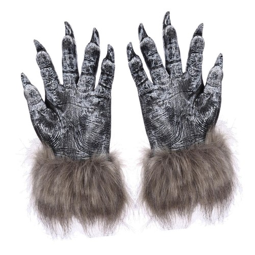Creepy halloween wolf gloves - creepy,