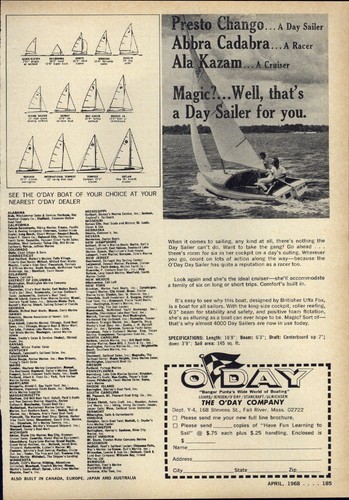 1968 paper day boat - paper, o'day