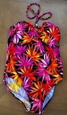 Lovely black/multi swimsuit