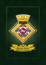 HMS COCHRANE SHIPS BADGE/CREST