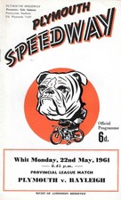 1961 Plymouth v Rayleigh Speedway Programme (22/5/61)