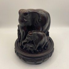 Vintage Hand-Carved  Elephant
