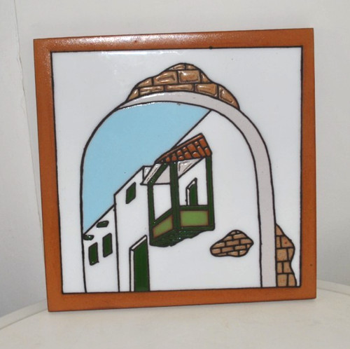 Vintage spanish ceramic - spanish, tile-