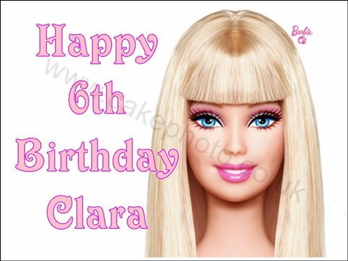 Barbie face edible - edible, cake