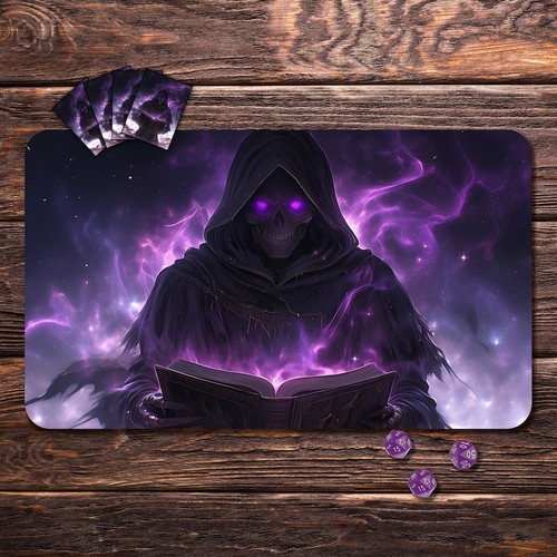 Skull mage mtg playmat - skull,