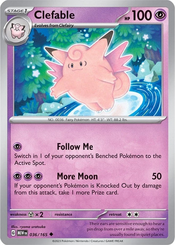 Clefable uncommon card - uncommon,