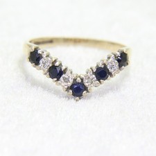 9ct Gold Sapphire Diamond