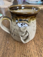 Studio Pottery Mug Ugly Face