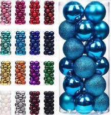 Emopeak 24Pcs Christmas Balls Ornaments for Xmas Christmas Tree - Shatterproof