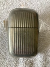 Antique Art Deco Caged Hip Flask 1920/30s Chrome Prohibition Era Large Example