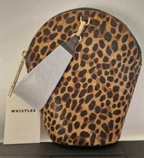 WHISTLES Leopard Mini Bucket Bag Pouch