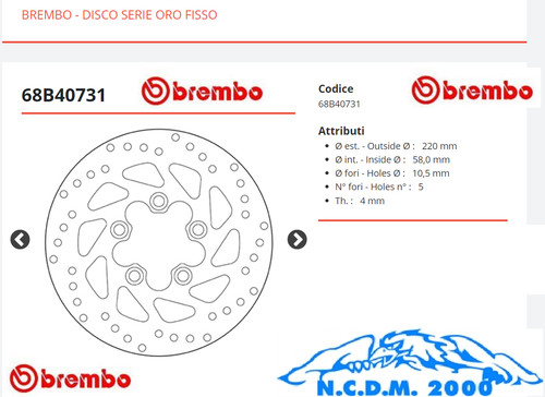 Front brembo gold - brembo,