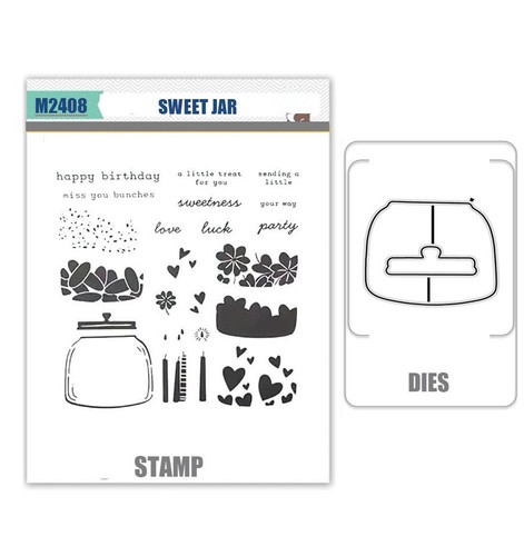 Sweet jar stamps - jar, and