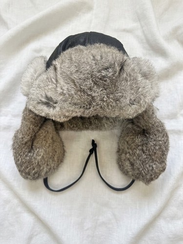 Genuine leather real - real, rabbit