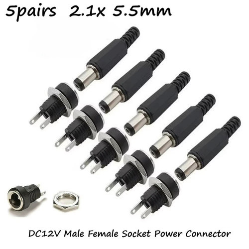 Pair 12v power connector - 5,