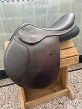 Arena By Bates Jump Saddle 17” Adjustable Brown Leather 