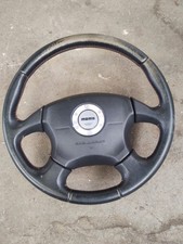P1 MOMO LEATHER STEERING WHEEL RED STITCHING  SUBARU IMPREZA GC8 NEWAGE WRX STI