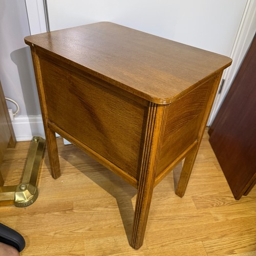 Vintage oak bedside cabinet - oak,