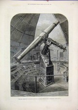 Original Old Antique Print