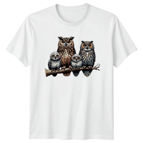 Owl family shirt woodland - owl,