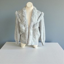 Gray Angora Rabbit Hair Fuzzy