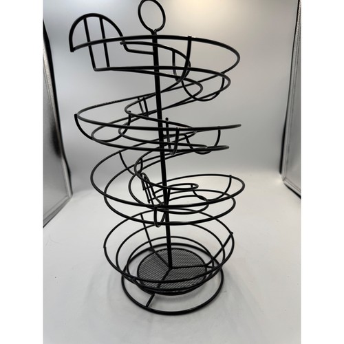 Black metal spiral egg skelter - metal,