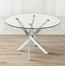 100cm round glass seater - 100cm, 4