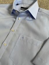 BNWOT SEIDENSTICKER BLUE SHORT SLEEVE CLASSIC SHIRT 15.5 15 1/2 