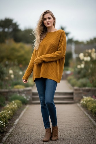 Boohoo mustard oversized knit - boohoo,