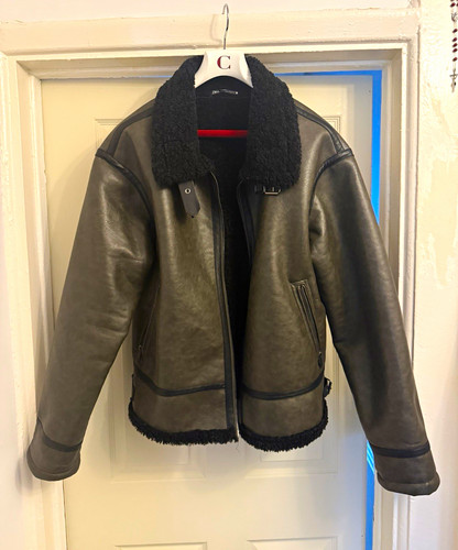 Zara men black faux - zara,
