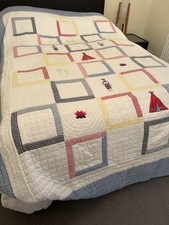 Little White Company Single Cowboys & Indians Bed Quilt/Throw 175 X 250 cm