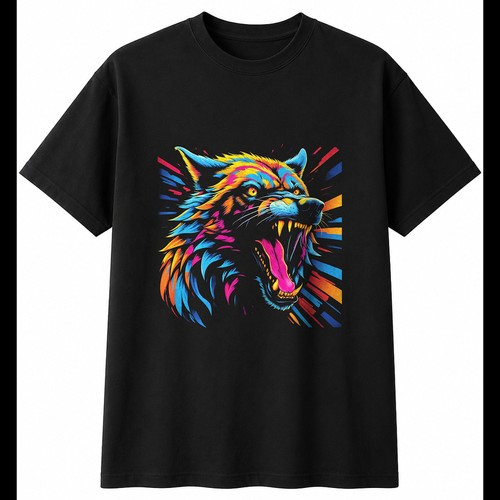 Colourful lone wolf - lone, torn