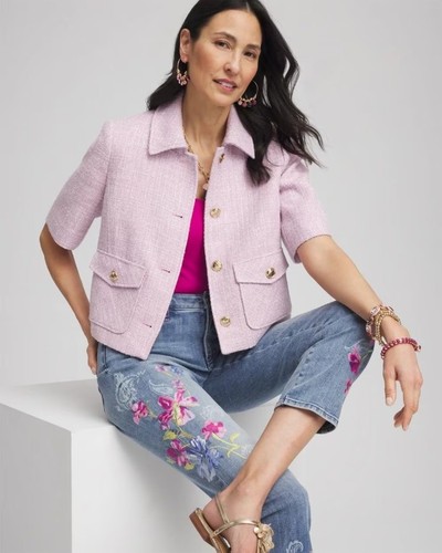 Chico cropped lilac - lilac, tweed