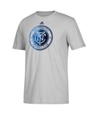 Adidas Men's MLS New York City Soccer Club Smoke Out Football T-Shirt - Size M