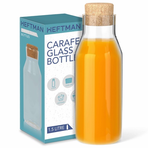 Heftman carafe glass bottle - heftman,
