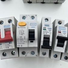 BG MCB 50A 40A 32A 16A 6A amp CUMB british general RCD 63A main switch 100A